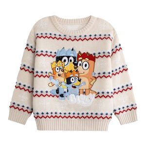 Bluey Childrens/Kids Family Christmas Sweater / Beige